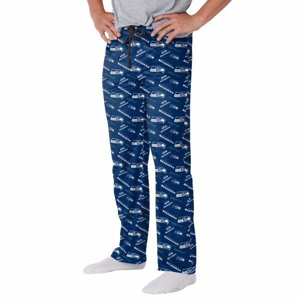 Seattle Seahawks NFL Mens Repeat Print Lounge Pants Discount