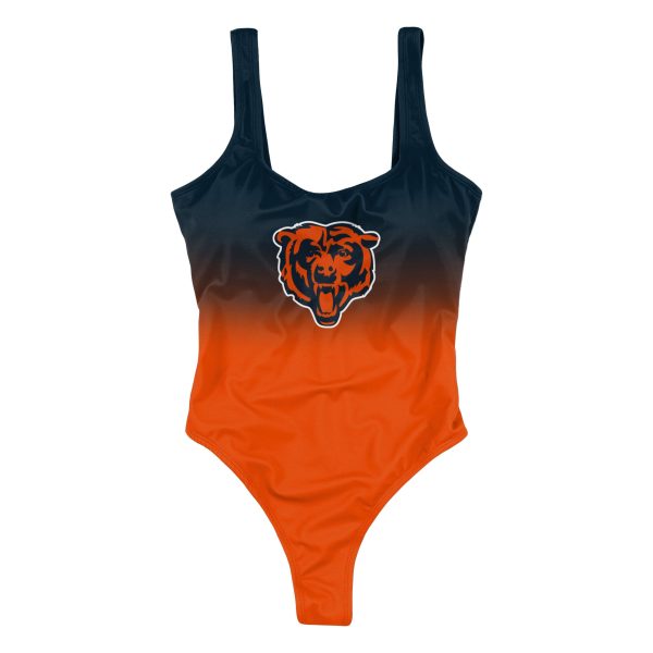 Chicago Bears NFL Womens Gametime Gradient One Piece Bathing Suit Fashion - Image 3