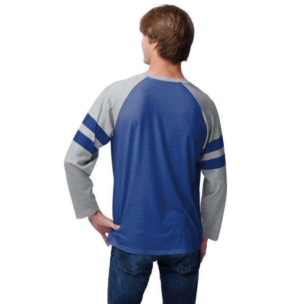 Buffalo Bills NFL Mens Team Stripe Wordmark Raglan T-Shirt Fashion - Image 2