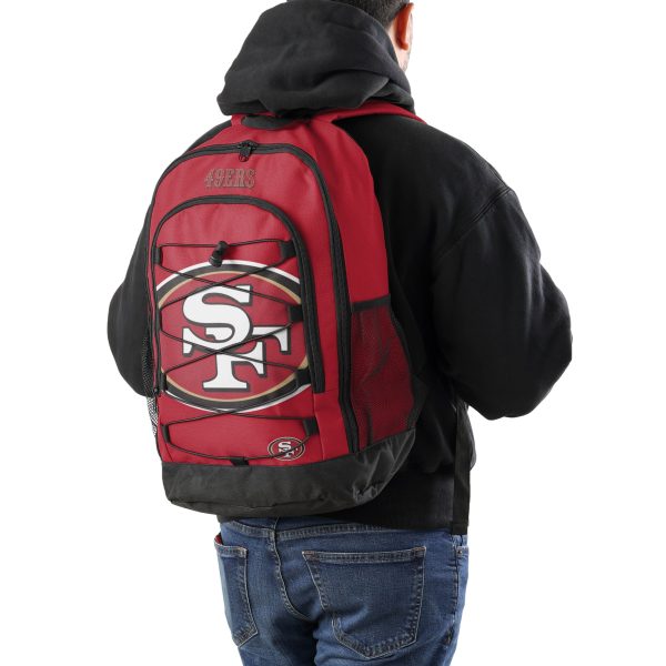 San Francisco 49ers NFL Big Logo Bungee Backpack Online now - Image 4