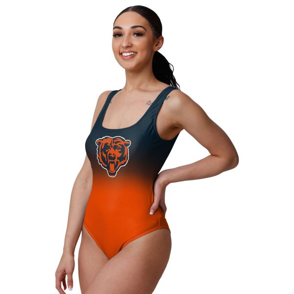 Chicago Bears NFL Womens Gametime Gradient One Piece Bathing Suit Fashion