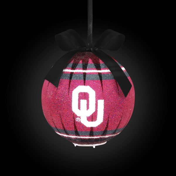 Oklahoma Sooners NCAA LED Shatterproof Ball Ornament For Cheap - Image 2