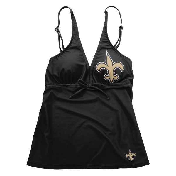 New Orleans Saints NFL Womens Summertime Solid Tankini For Discount - Image 2