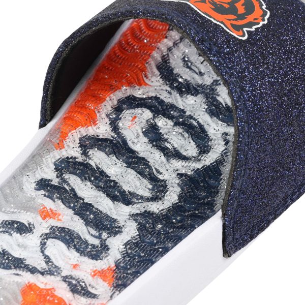 Chicago Bears NFL Womens Glitter Gel Slide Cheap - Image 4