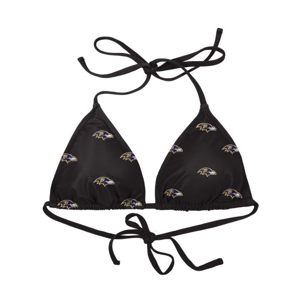 Baltimore Ravens NFL Womens Mini Print Bikini Top For Cheap - Image 2