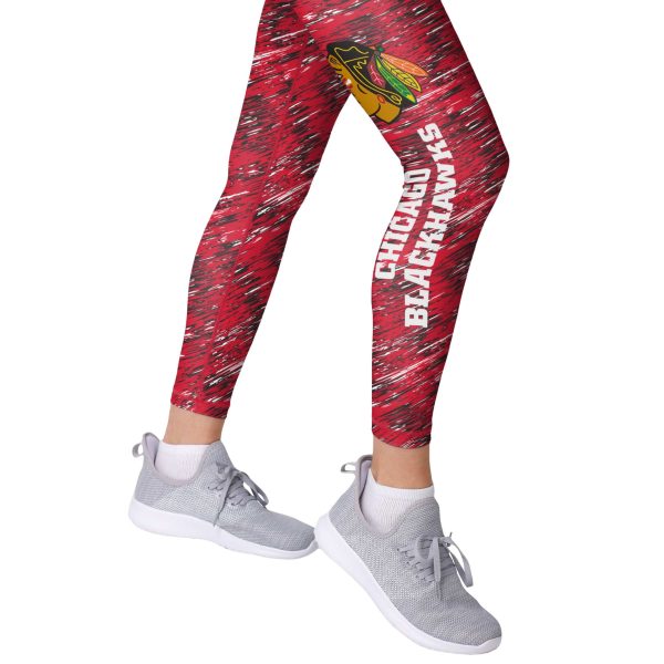 Chicago Blackhawks NHL Womens Static Rain Leggings Online - Image 4