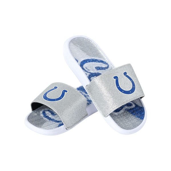Indianapolis Colts NFL Womens Glitter Gel Slide Discount
