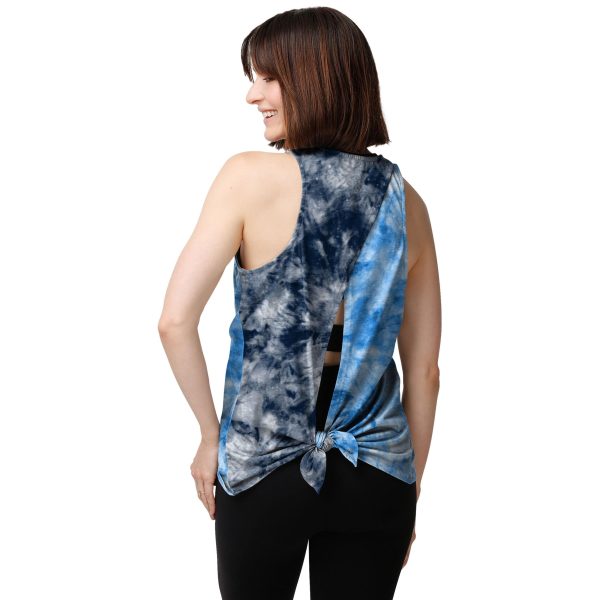 Tennessee Titans NFL Womens Script Wordmark Tie-Dye Tie-Breaker Sleeveless Top Hot on Sale