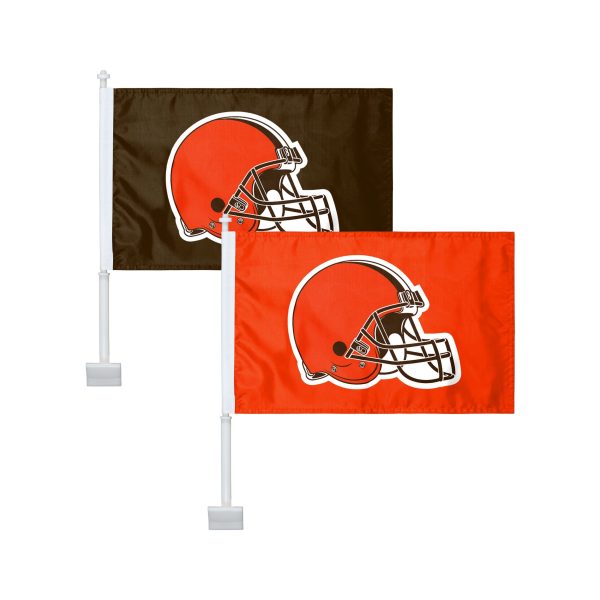 Cleveland Browns NFL 2 Pack Solid Car Flag Cheap
