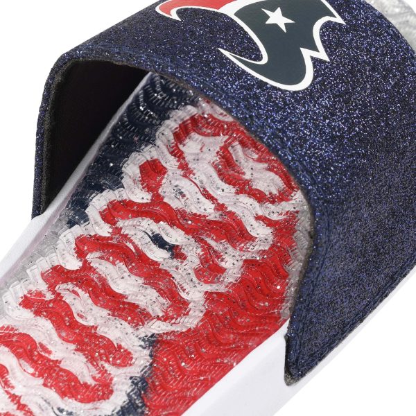 Houston Texans NFL Womens Glitter Gel Slide For Sale - Image 4
