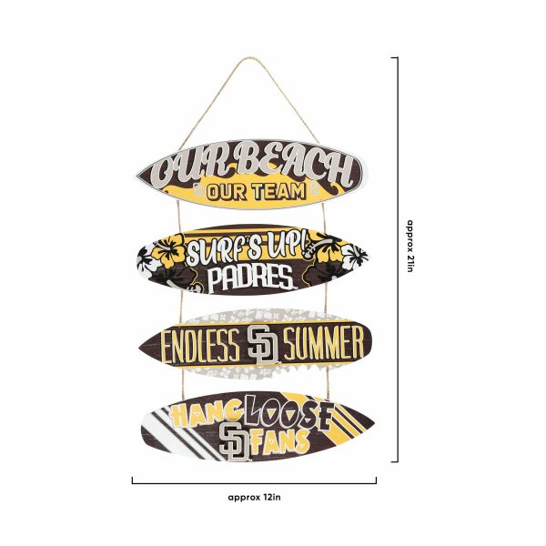 San Diego Padres MLB Fancave Surfboard Sign Supply - Image 3