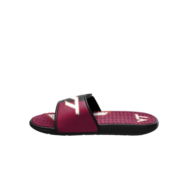 Virginia Tech Hokies NCAA Mens Colorblock Big Logo Gel Slides For Cheap - Image 4