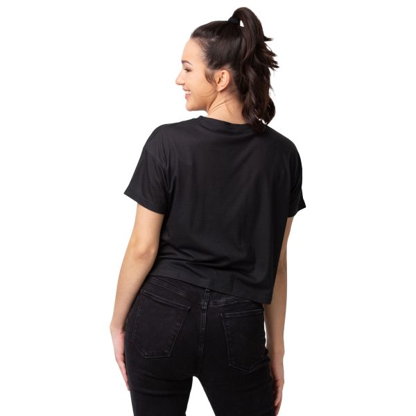 Los Angeles Rams NFL Womens Black Big Logo Crop Top Online Hot Sale - Image 2