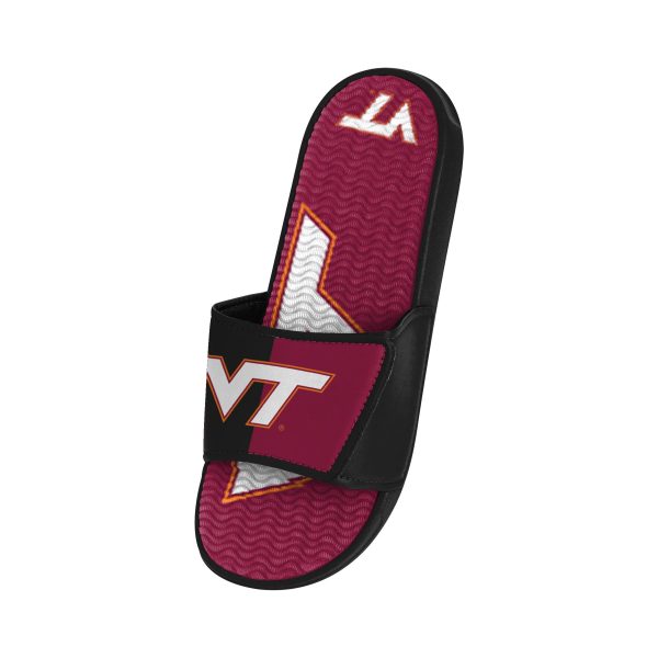 Virginia Tech Hokies NCAA Mens Colorblock Big Logo Gel Slides For Cheap - Image 3