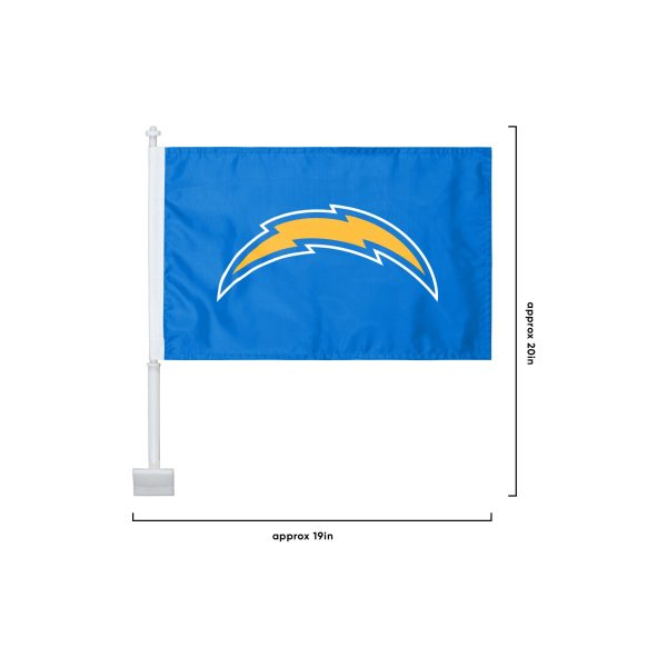 Los Angeles Chargers NFL 2 Pack Solid Car Flag Supply - Image 3
