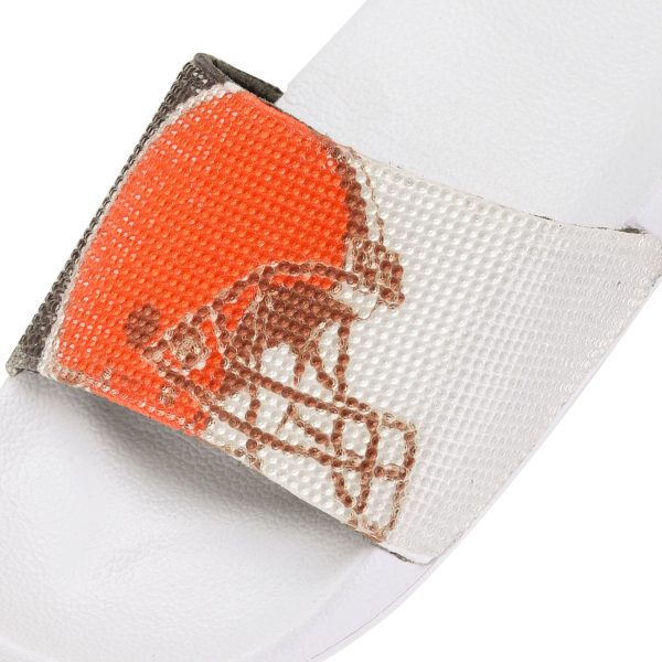 Cleveland Browns NFL Womens Big Logo Shimmer Slide Supply - Image 3