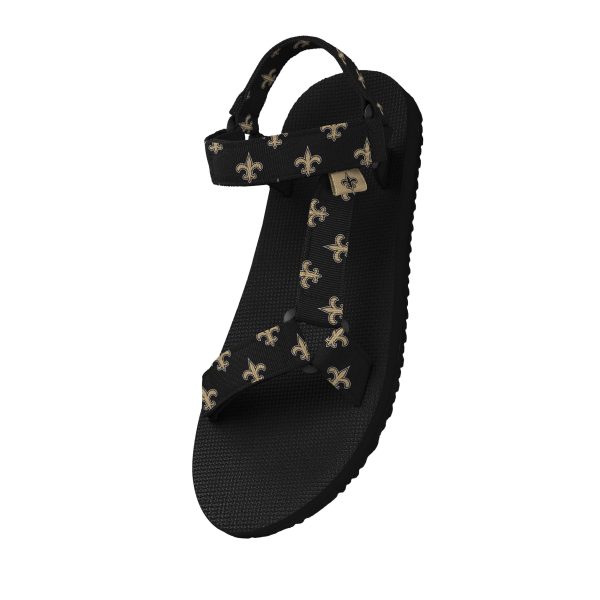 New Orleans Saints NFL Womens Repeat Logo Strap Sandal Supply - Image 2
