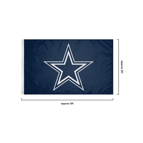 Dallas Cowboys NFL Solid Horizontal Flag For Cheap - Image 3