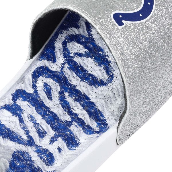 Indianapolis Colts NFL Womens Glitter Gel Slide Discount - Image 4