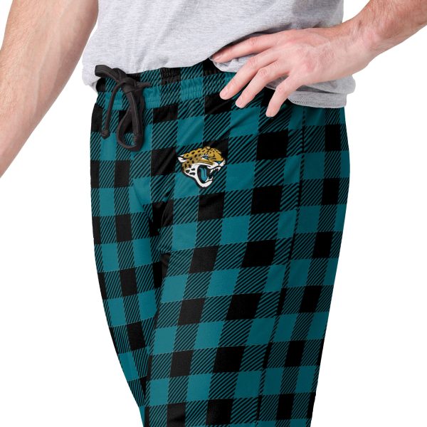 Jacksonville Jaguars NFL Mens Buffalo Check Lounge Pants Online Hot Sale - Image 3
