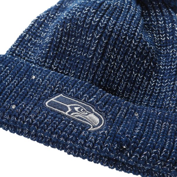 Seattle Seahawks NFL Womens Glitter Knit Cold Weather Set Online - Image 3