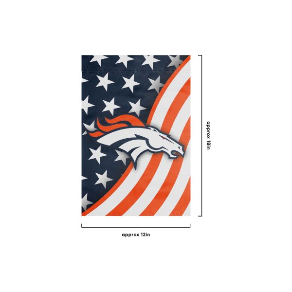 Denver Broncos NFL Americana Garden Flag For Discount - Image 3