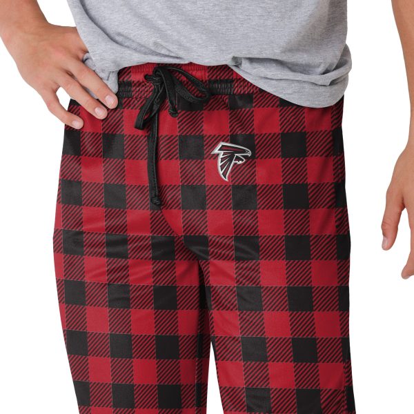 Atlanta Falcons NFL Mens Buffalo Check Lounge Pants For Sale - Image 3