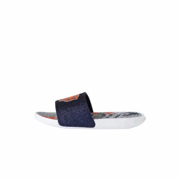 Chicago Bears NFL Womens Glitter Gel Slide Cheap - Image 5