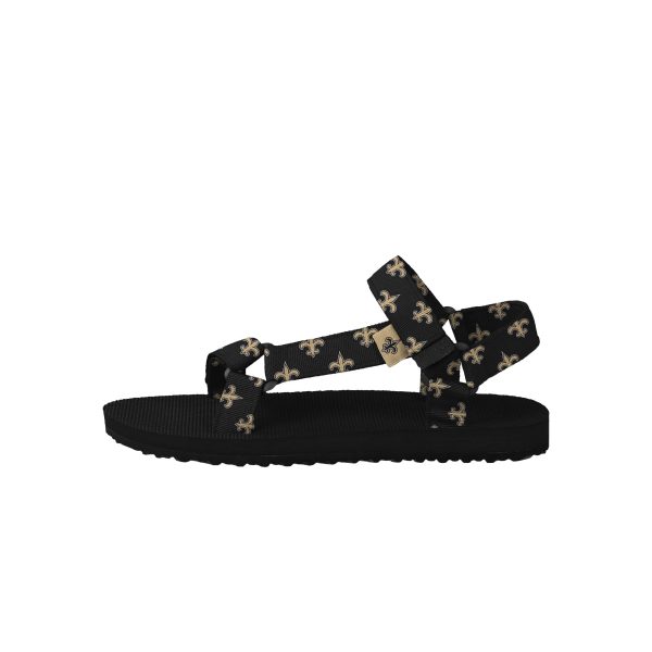 New Orleans Saints NFL Womens Repeat Logo Strap Sandal Supply - Image 4