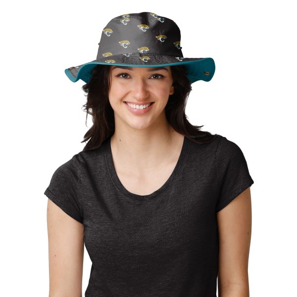 Jacksonville Jaguars NFL Womens Mini Print Hybrid Boonie Hat Online Sale - Image 2