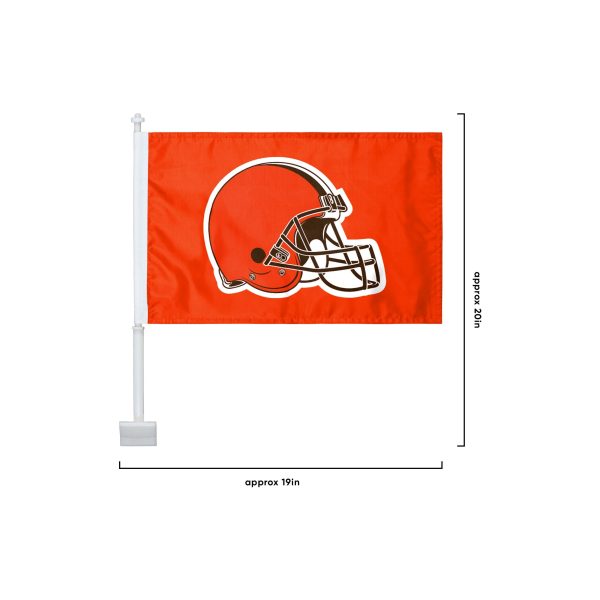 Cleveland Browns NFL 2 Pack Solid Car Flag Cheap - Image 3