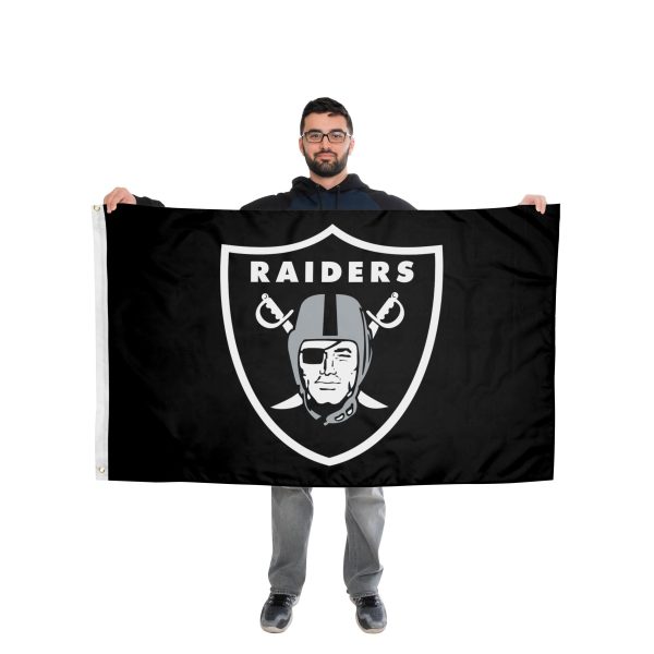 Las Vegas Raiders NFL Solid Horizontal Flag Supply - Image 2