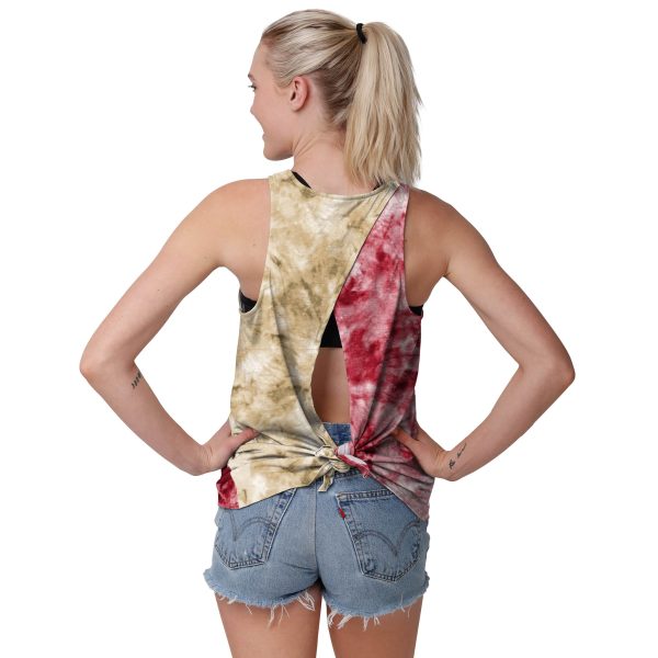 San Francisco 49ers NFL Womens Script Wordmark Tie-Dye Tie-Breaker Sleeveless Top Hot on Sale