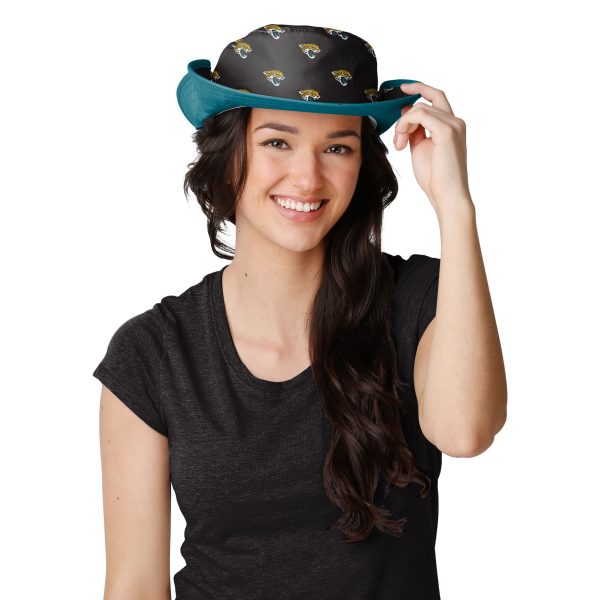 Jacksonville Jaguars NFL Womens Mini Print Hybrid Boonie Hat Online Sale - Image 4