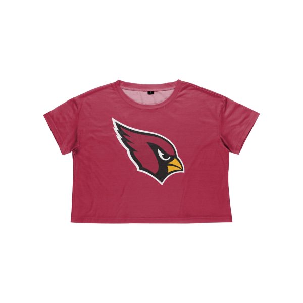 Arizona Cardinals NFL Womens Solid Big Logo Crop Top For Discount - Image 3