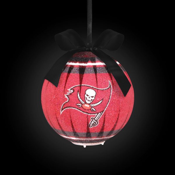 Tampa Bay Buccaneers NFL LED Shatterproof Ball Ornament For Cheap - Image 2