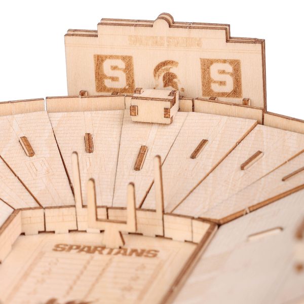 Michigan State Spartans NCAA Spartan Stadium Wood PZLZ Stadium on Sale - Image 3