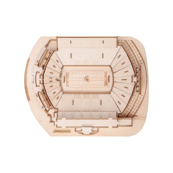 Michigan State Spartans NCAA Spartan Stadium Wood PZLZ Stadium on Sale - Image 5