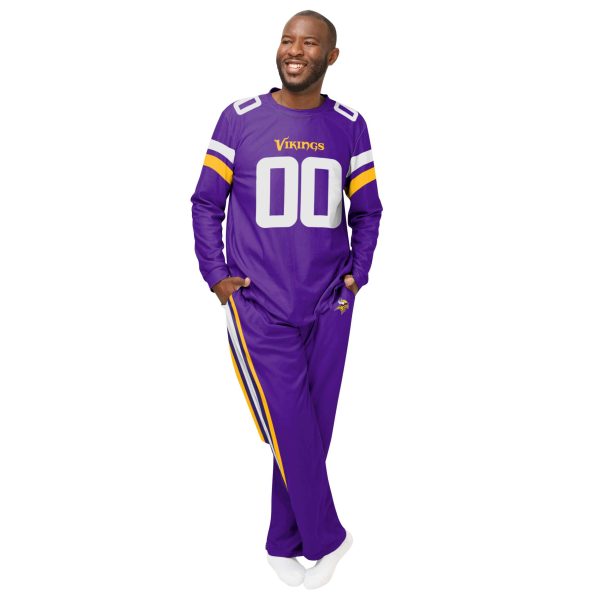 Minnesota Vikings NFL Mens Gameday Ready Lounge Shirt For Sale - Image 3